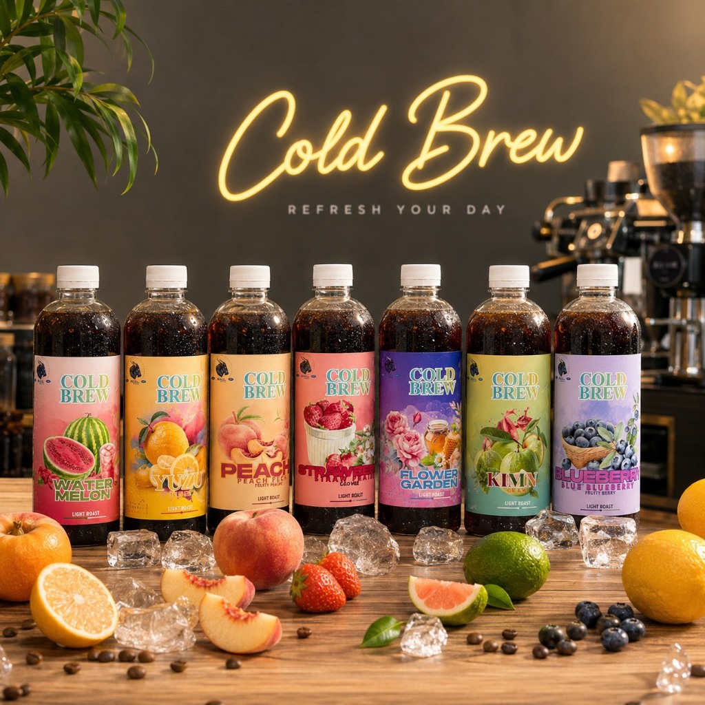 กาแฟสกัดเย็น Cold brew Bull cup Coffee ขนาด 1 L
