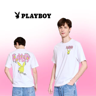 PLAYBOY 06PB เสื้อยืด เสื้อผ้าผู้ชาย/เสื้อ/เสื้อยืดสีชมพู รุ่น P1MT265TB032PK