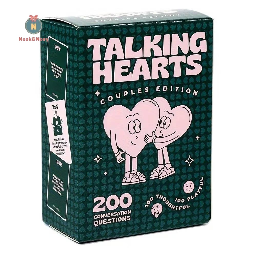 พร้อมส่ง เกมไพ่สนทนาสำหรับคู่รัก Talking Hearts การ์ดคำถาม 200 ใบ และการ์ดพิเศษ 2 ใบ
