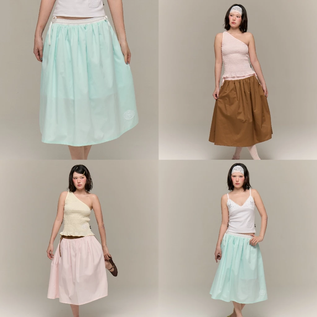 prey กระโปรง mallow midi skirt