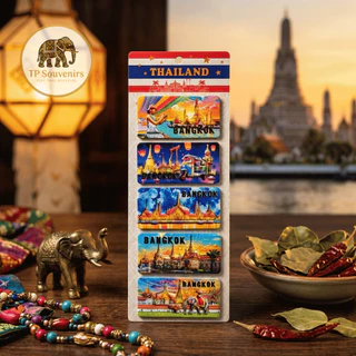 Thailand Souvenir Fridge Magnet แม่เหล็กติดตู้เย็น ของฝากประเทศไทย Bangkok Phuket Pattaya Elephant Tuk Tuk Thai Gift