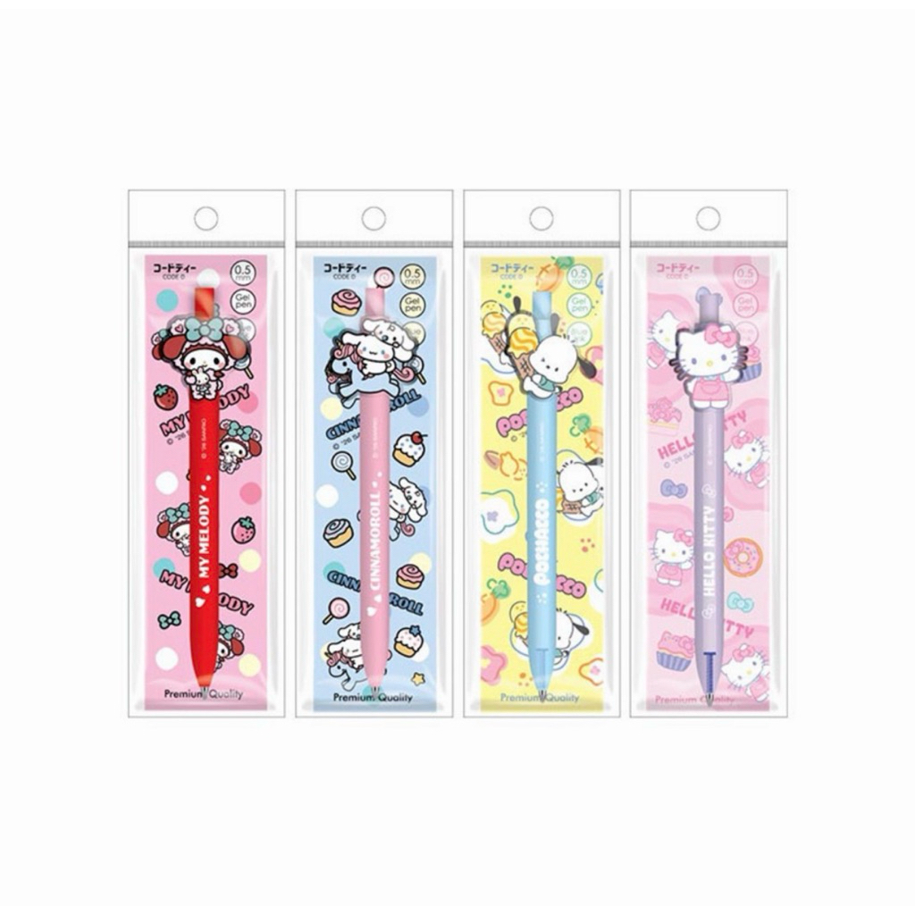 ปากกา Gel pen Acrylic (SANRIO) คอลใหม่ 2026 จาก Code-D รุ่น Colorful