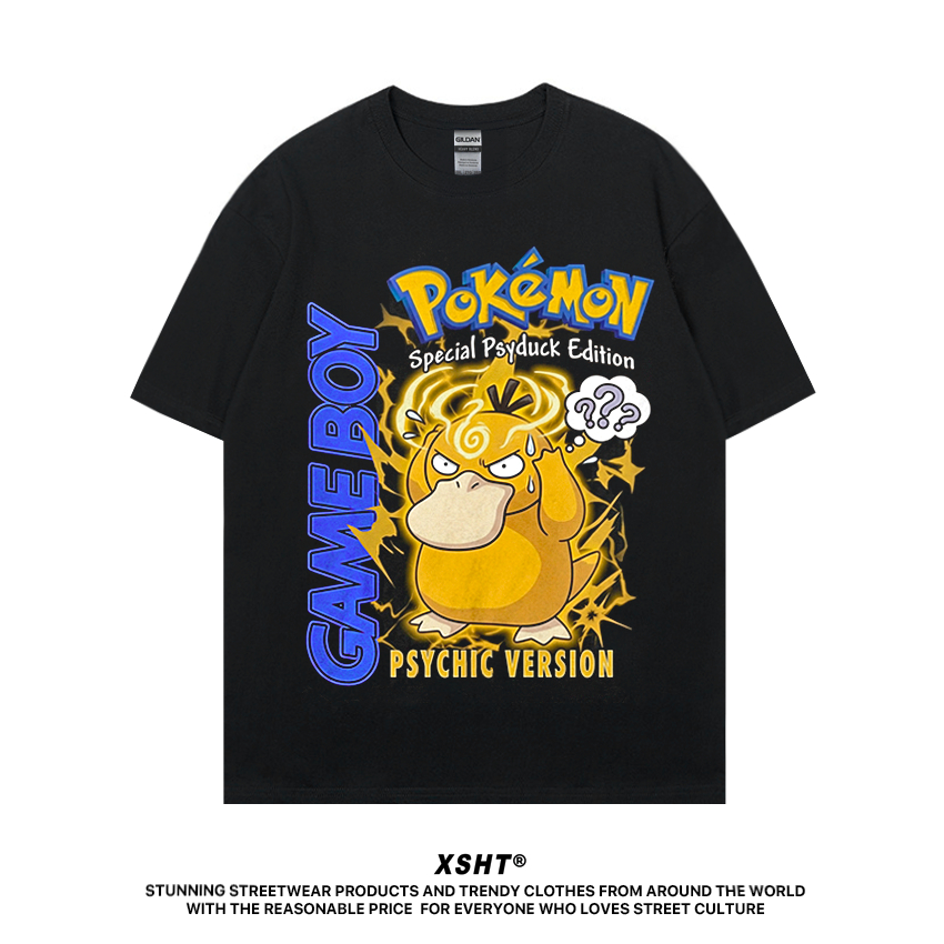 🔥พร้อมส่ง🔥 เสื้อ Pokemon : Psyduck Tee - Black (สีดำ) by XSHT