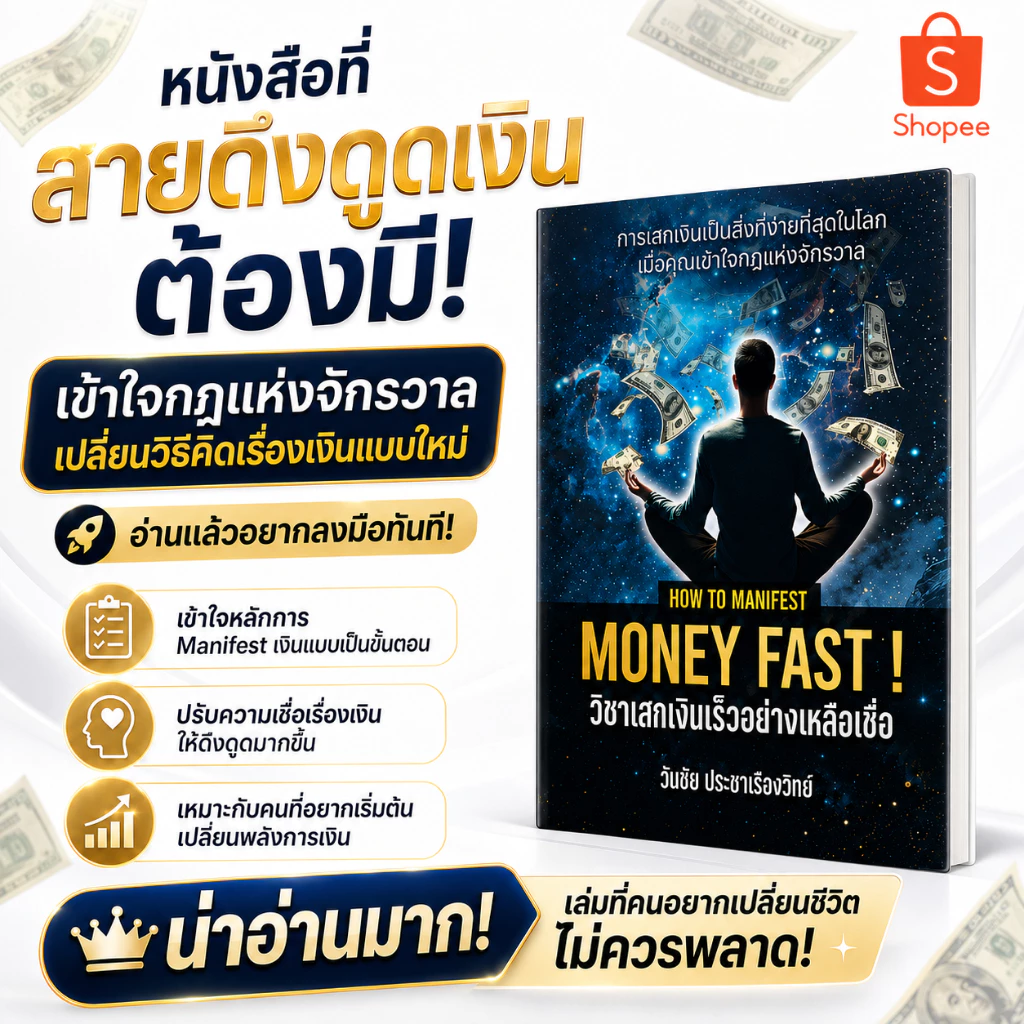 หนังสือ How to manifest Money Fast วิชาเสกเงินเร็วอย่างเหลือเชื่อ! - Coachwanchai