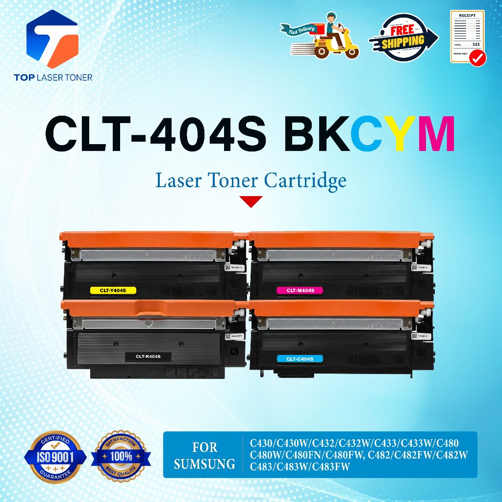 Top toner หมึกเทียบเท่า CLT-K404S/CLT-C404S/CLT-M404S/CLT-Y404S FOR SamsungC430/C430W/SL-C430/SL-C43