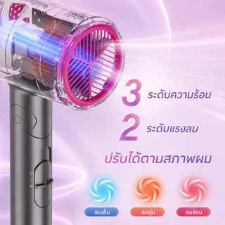 Babonir ไดร์เป่าผมพลังสูง 1800W แห้งเร็ว ไม่ทำลายเส้นผม เบาและพับเก็บได้ ของขวัญปัจฉิม