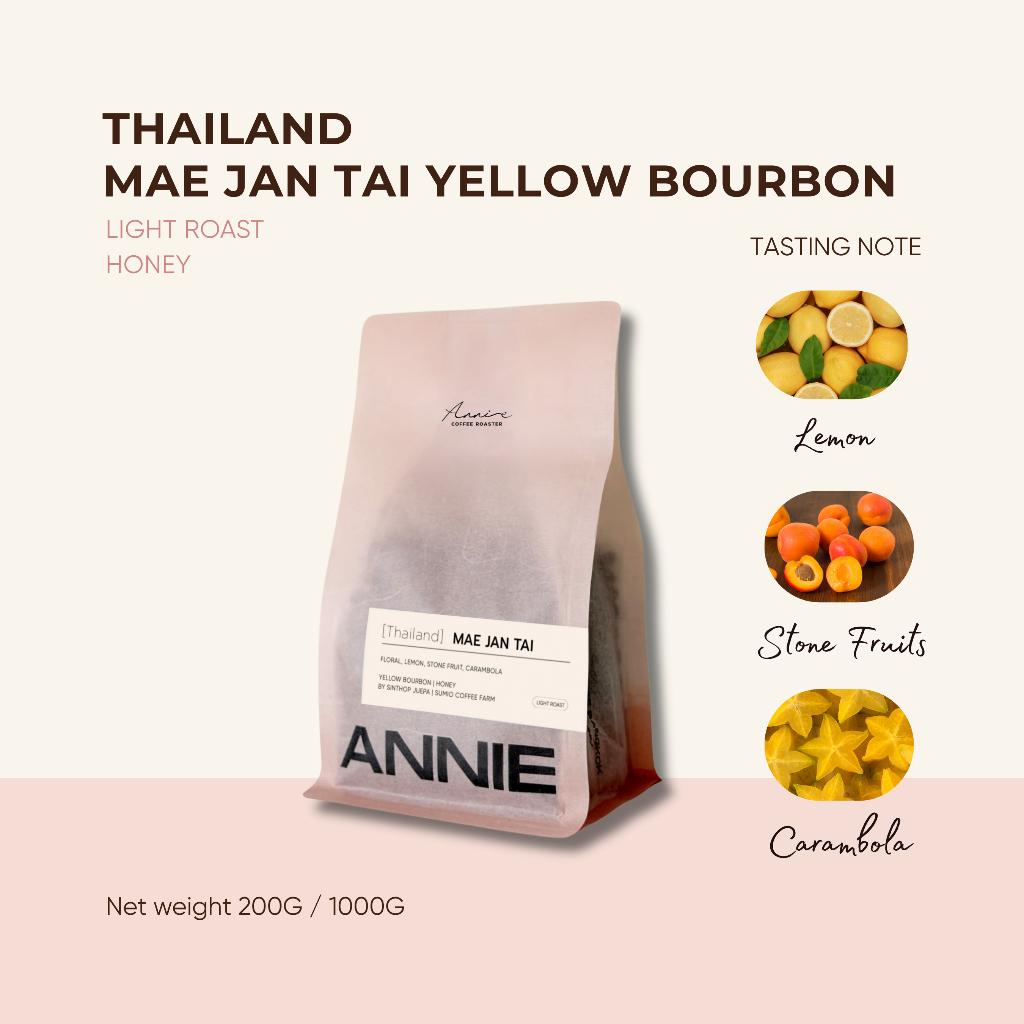 ANNIE - Thailand Mae Jan Tai Yellow Bourbon Honey Process คั่วอ่อน