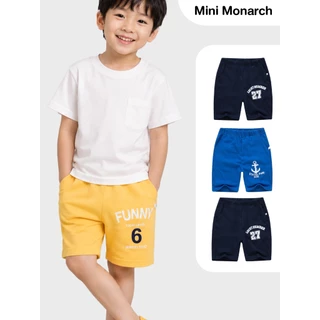 Mini Monarch กางเกงขาสั้นเด็ก 8 ลวดลาย ผ้าฝ้าย ใส่สบาย สไตล์กีฬาลุย ๆ [สำหรับเด็ก 7-16 ปี]