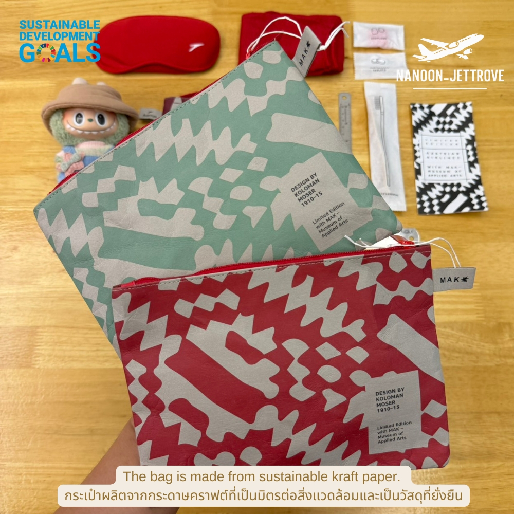 ✨NEW AUSTRIAN AIRLINES x KOLOMAN MOSER | ECO-FRIENDLY RECYCLED MATERIALS