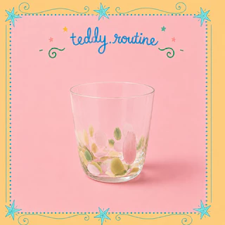 พร้อมส่ง / Pre14วัน 🫧🩷 Heart Dot glass แก้วเป่า แก้วลายกระ งานHandmade มีอัพเดทลายใหม่ ความจุ460ml.