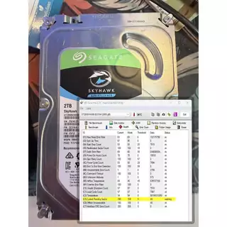 HDD PC SEAGATE 2TB-8TB (ฮาร์ดดิส พีซี) 2000G ติดสี เหลือง 05-C5 เก็บข้อมูลได้ มือ2