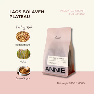 ANNIE - Laos Bolaven Plateau Medium-Dark Roast คั่วกลางไปทางเข้ม (ใช้กับกาแฟดำก็ได้ กาแฟนมก็ดี)
