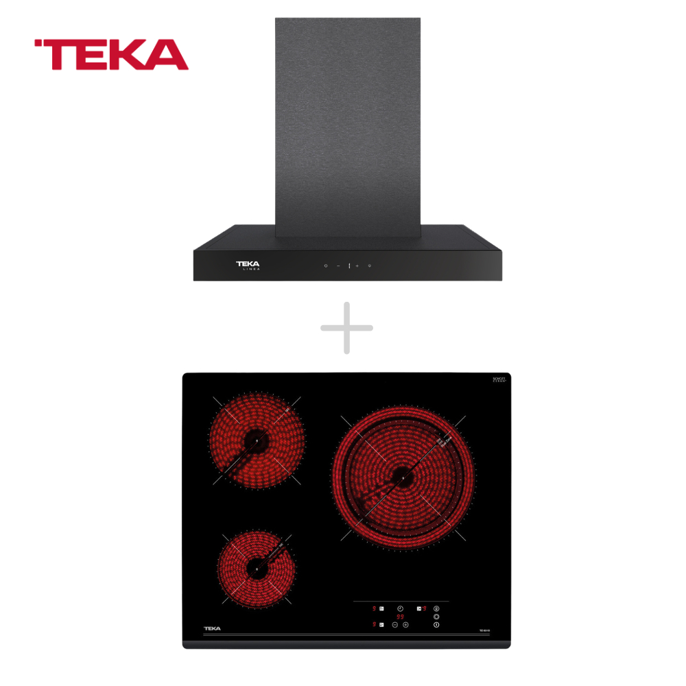 TEKA เครื่องดูดควันติดผนัง รุ่น LDH 60 TC Black สีดำ 60 ซม +เตาไฟฟ้าเซรามิก TZ 6315