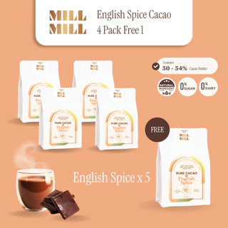 English Spice Mill Mill Pure Cacoa คาเคา ผมสเครื่องเทศ 5 ชนิด คาเคา บริสุทธิ์ 100% cocoa คาเคา แมส โกโก้ แมส cacao mass