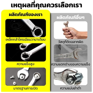 Autoview ประแจแหวนข้างปากตาย ชุดประแจแหวนข้างปากตาย 6-24 มิล ได้ 14 ตัว ISO 9002