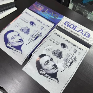 กระดาษลอกลาย GDLab (เนื้อคาร์บอนสีดาร์กบลู) THERMAL TRANSFER PAPER ใช้ได้ทั้งลอกเครื่องและลอกมือ