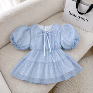 เสื้อแขนพองบอลลูนอก 32-38 แต่งผูกริ้บบิ้นหน้า ( Bella )