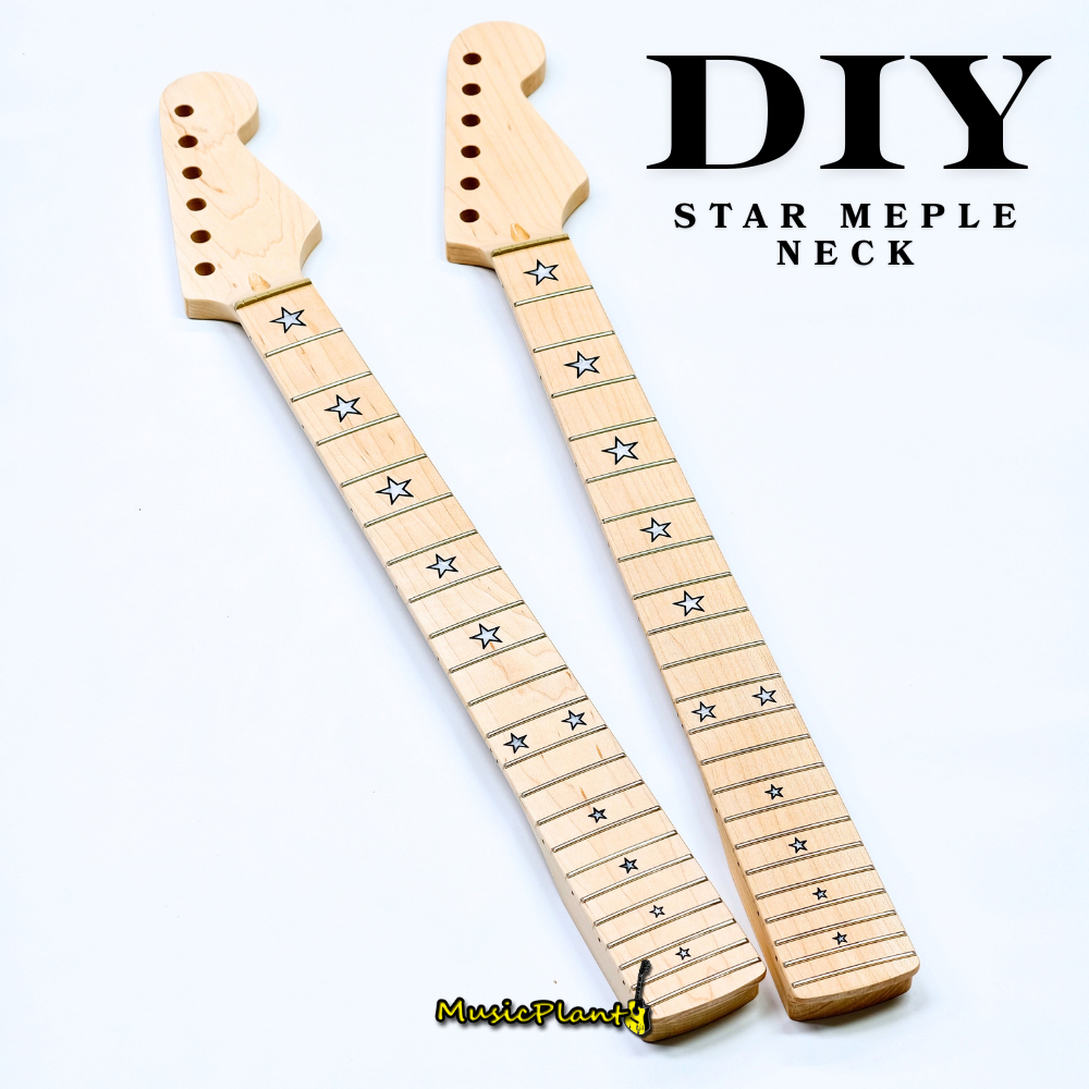 DIY คอกีตาร์ไฟฟ้า คอดาว Maple / Maple