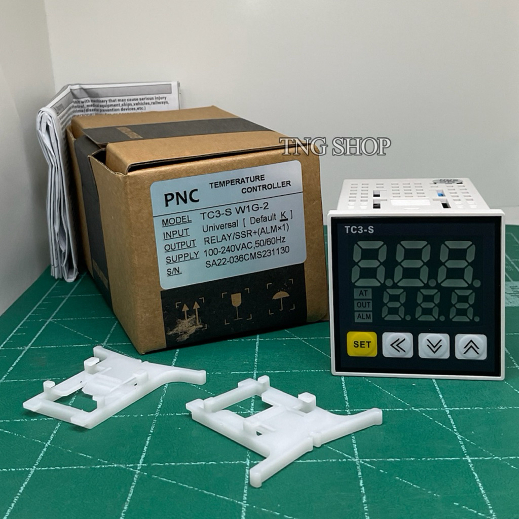 เครื่องควบคุมอุณหภูมิแบบดิจิตอล รุ่น:TC3-S W1G-2 ( K 0-999°C) 100-240VAC