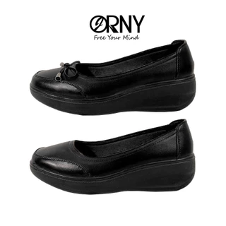 OY2850 รองเท้าคัชชู ส้นตึก ORNY(ออร์นี่) ® รองเท้านักศึกษา ทำงาน พนักงาน โรงแรม รุ่น On The Clouds