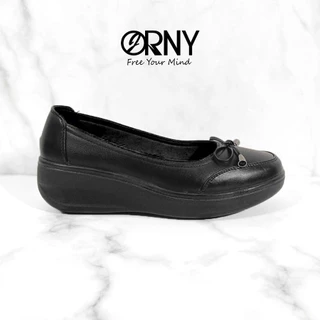 OY2850 รองเท้าคัชชู ส้นตึก ORNY(ออร์นี่) ® รองเท้านักศึกษา ทำงาน พนักงาน โรงแรม รุ่น On The Clouds