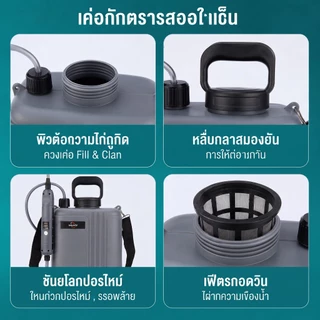 MHLY (หัวสเปรย์ฟรี) 6L/8L/20L เครื่องพ่นยาไฟฟ้า พร้อมตะแกรงกรอง แบตเตอรี่ พ่นน้ำยาฆ่าเชื้อได้ พ่นยา ถังน้ำหนาขึ้น