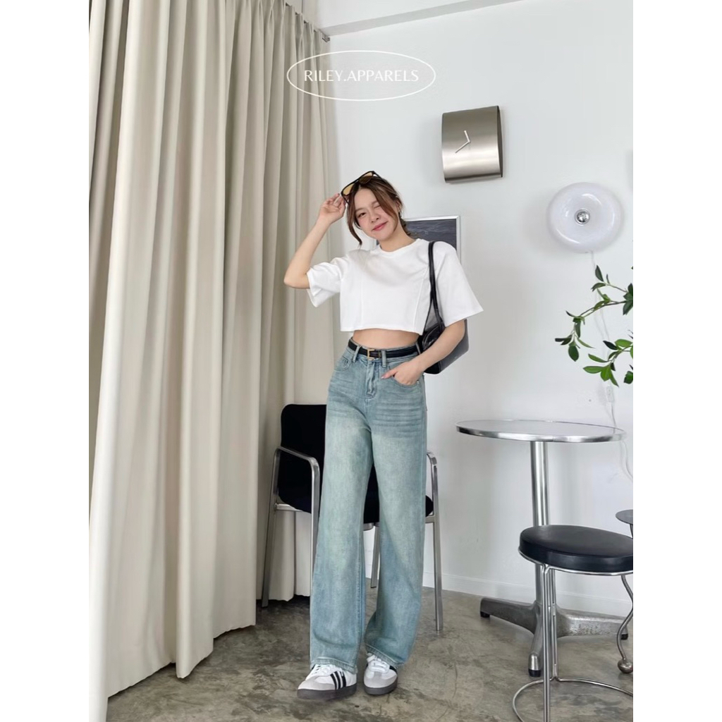 ส่งต่อ กางเกงยีนส์ ทรงกระบอก Rilley.apparels รุ่น Seoul jeans