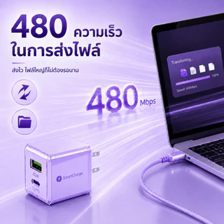 ⚡ของแท้ 45W ที่ชาร์จเร็ว ชุดชาร์จ PD U+C เครื่องชาร์จเร็ว ชาร์จพร้อมกัน 2พอร์ต ขนาดเล็ก พกพาสะดวก