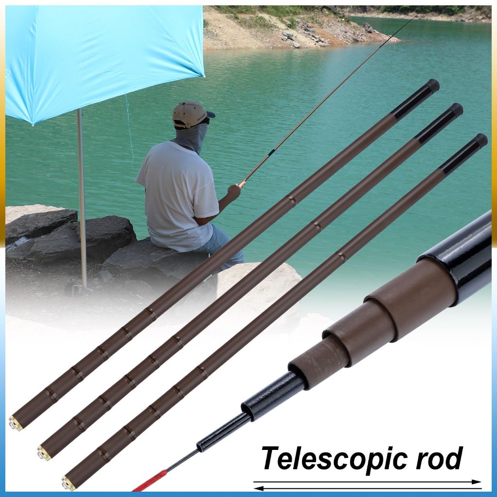 Sougayilang ราคาถูกคู่มือ Telescopic Rod คาร์บอนไฟเบอร์สีน้ำตาลร็อดตกปลา ทะเลสาบน้ำจืดลำธารแม่น้ำเดินทางคาร์พประมงร็อด