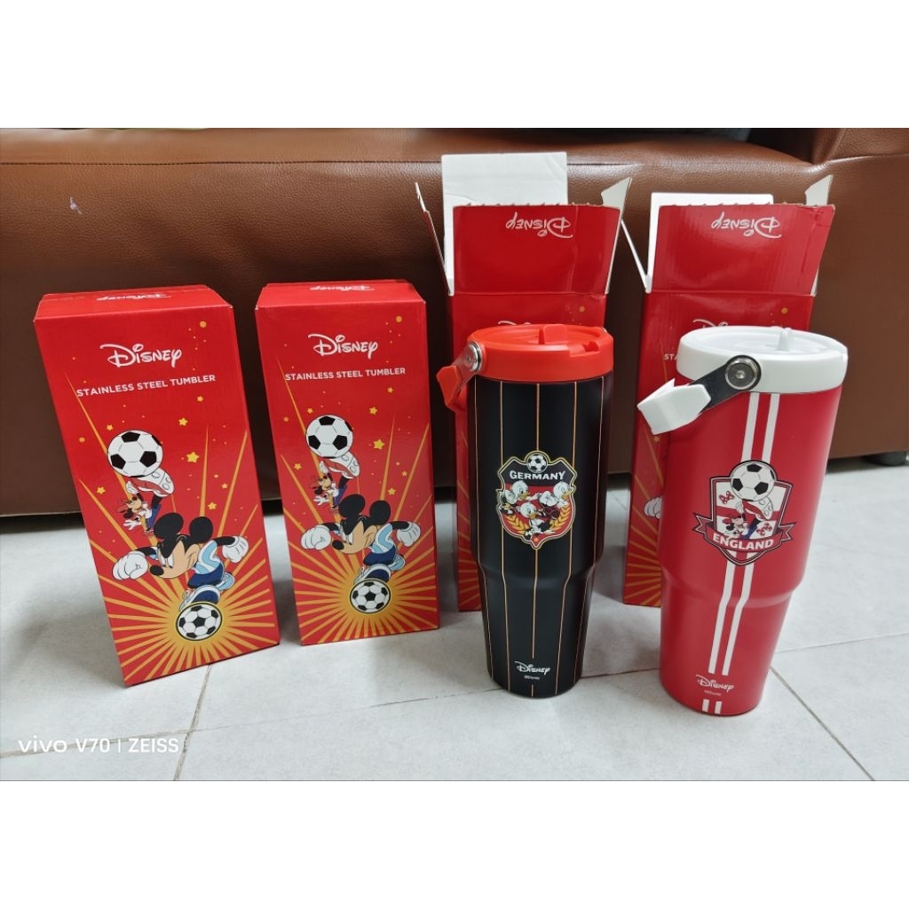 แก้วน้ำเก็บความเย็น ลิขสิทธิ์แท้ Shell x Disney ลายพิเศษแมตช์บอลโลก 2026 มีให้สะสม 7 รูปแบบ