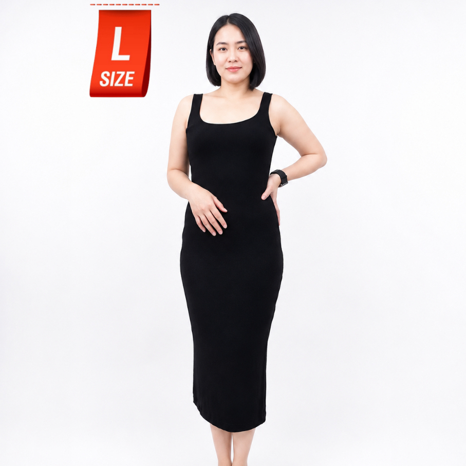 CHOTY กล้ามเดรส (ยาว) L แม็กซี่เดรส Maxi Dress ผ้าเรย่อน ใส่ทำงาน เที่ยวคาเฟ่ พรางหุ่น ใส่สบาย สินค้าผลิตไทย BALL.B