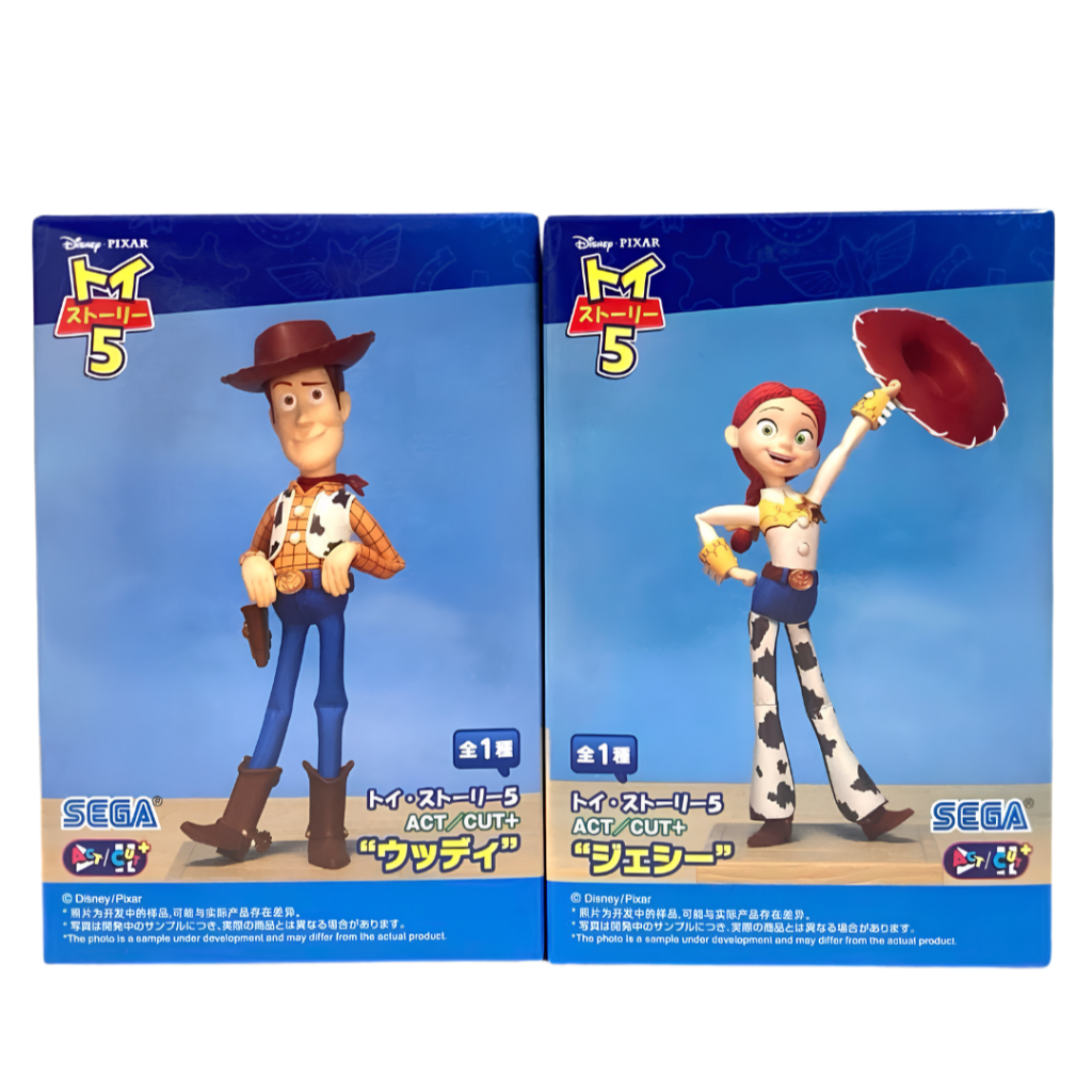 Sega Toy Story 5 ACT/CUT+ Woody Jessie Figure Japan Buzz Lightyear