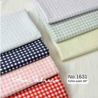 Aom Fabrics🌷ผ้าคอตตอนป๊อปลิน No.1628-1634 ผ้านิ่ม หน้ากว้าง 58 นิ้ว ผ้าเมตรนำเข้า พร้อมส่ง