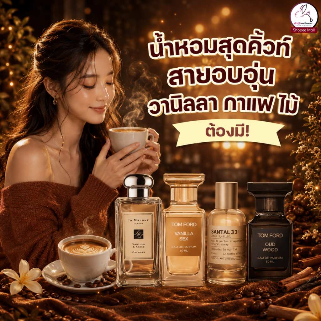 น้ำหอมสีชา [สายอบอุ่น / วนิลา / ไม้] หอมผู้ใหญ่ 25+ หอมหวาน ติดทน สีชาออยล์ Seecha oil perfume ขนาด 