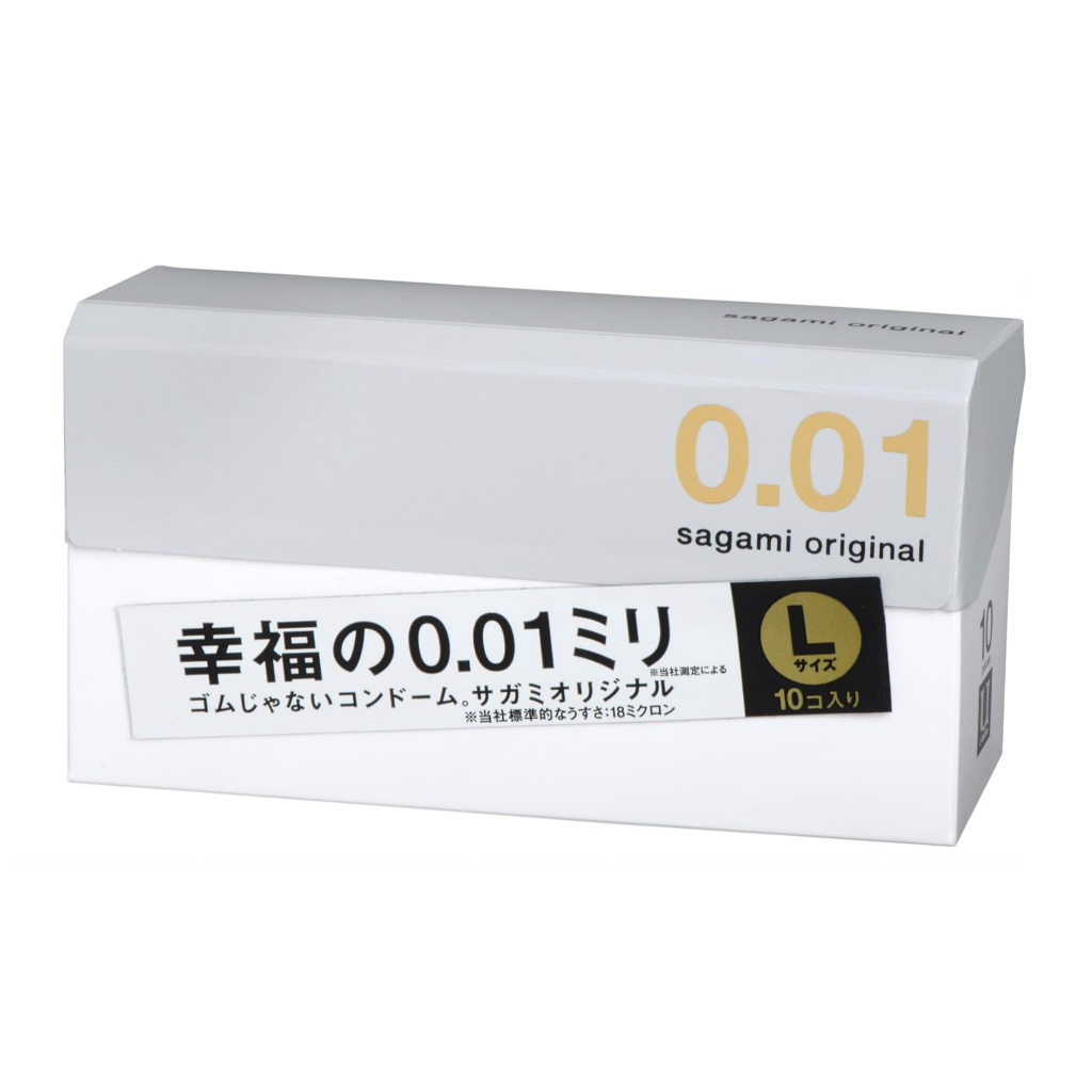 🇯🇵【Direct from Japan】Sagami Original 001 Condoms – Ultra-thin Polyurethane (0.01mm), Size L, Pack of