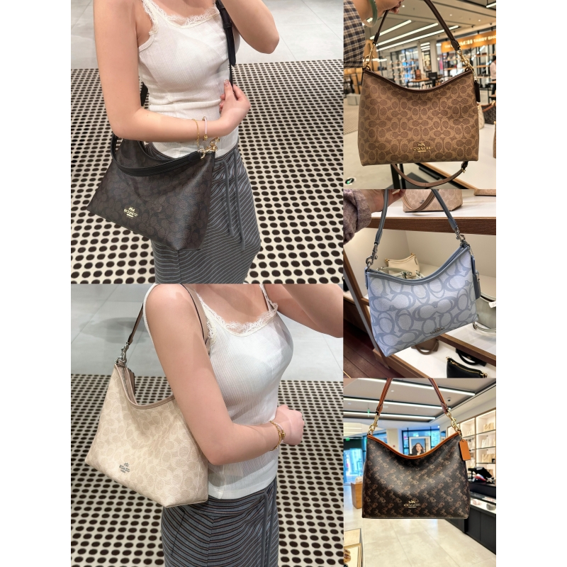 👜แท้ 💯%🔥Coach Laurel (S/L) Crossbody Bagกระเป๋าสะพายไหล่ลายคลาสสิค หูหิ้วได้ 2 สายสะพายถอดออกได้