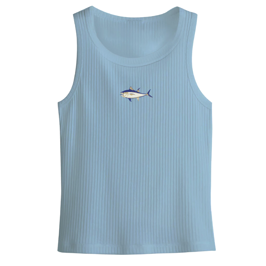 [ของแถม] เสื้อไซส์ S Tank Top (สีฟ้า)