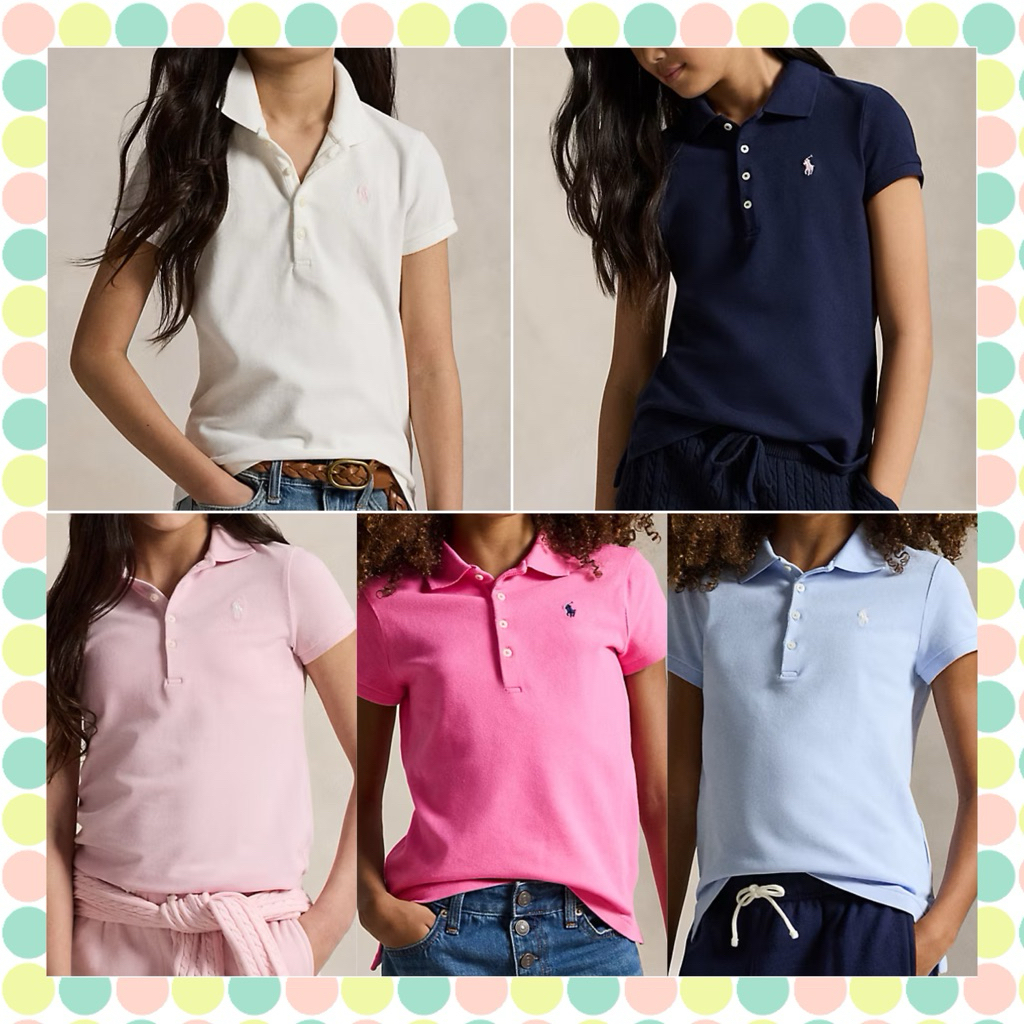 Ralph Lauren Stretch Mesh Polo Shirt (Girls 7-16)