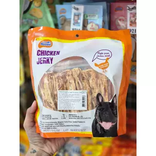 9957 Novee Chicken Jerky/ โนวี่ ชิคเก้น เจอร์กี้ ซาซามิ สเต็ก ออริจินัล บรรจุ 400กรัม ขนมสุนัข ขนมหมา **1แถม1 398บาท