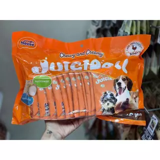 0019 NOVEE JUICIROLL / โนวี่ จูซี่โรล @10 กรัม X 40 ซอง ขนมสุนัข ขนมหมา **1ถุง 150บาท