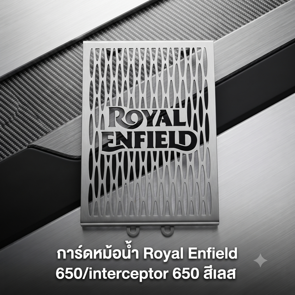 การ์ดหม้อน้ำ Royal Enfield 650/interceptor 650 สีเลส 🥇TP🥇
