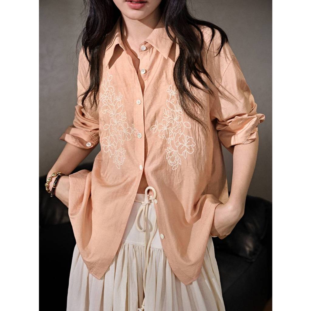 [Preorder] KUOSE : Floral Embroidered Shirt