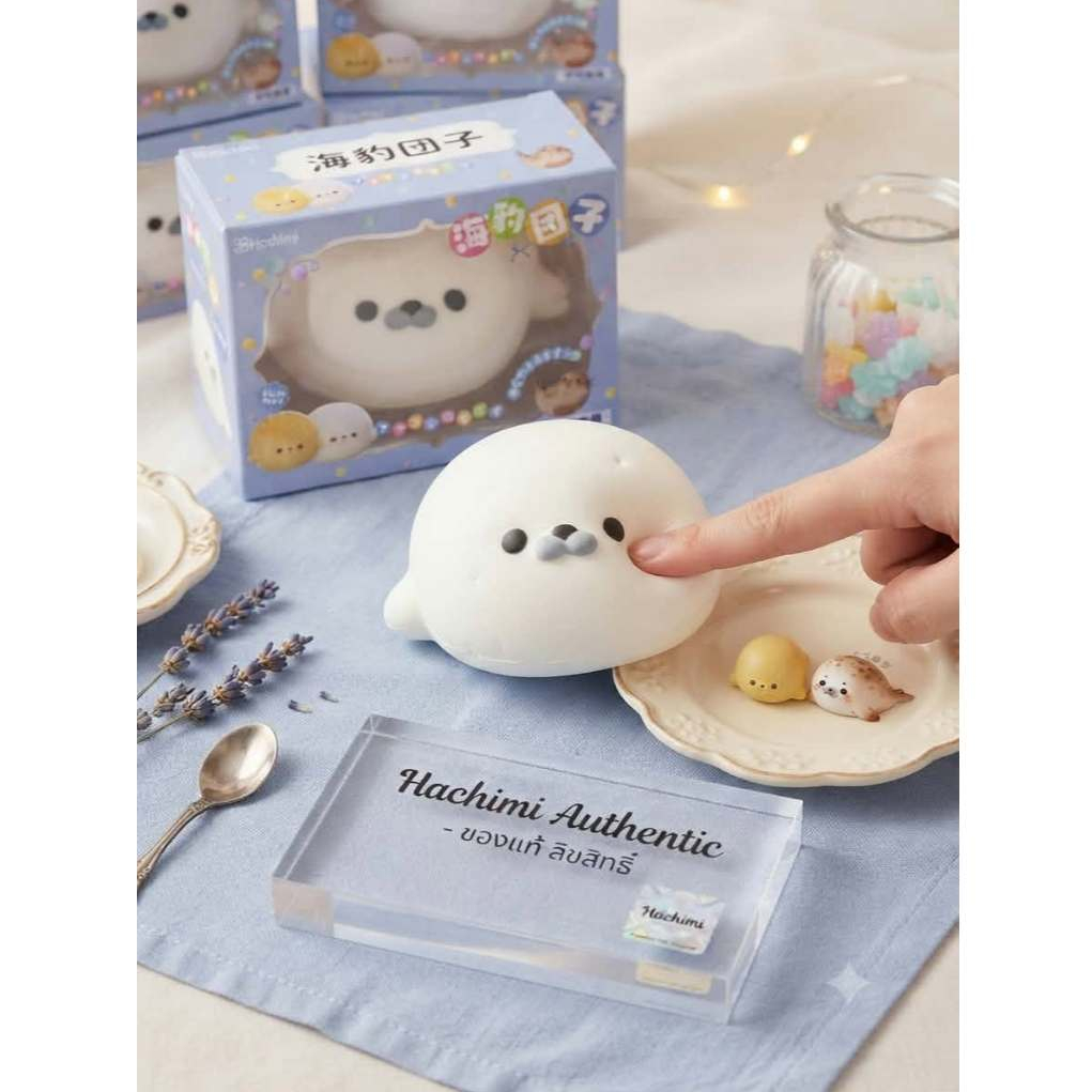 ( พร้อมส่ง ) squishy hachimi สกุชชี่ แมวน้ำ อุ๋ง เล็ก บีบนุ่ม มีกลิ่นหอม สโลว์ ( สินค้าแท้ )