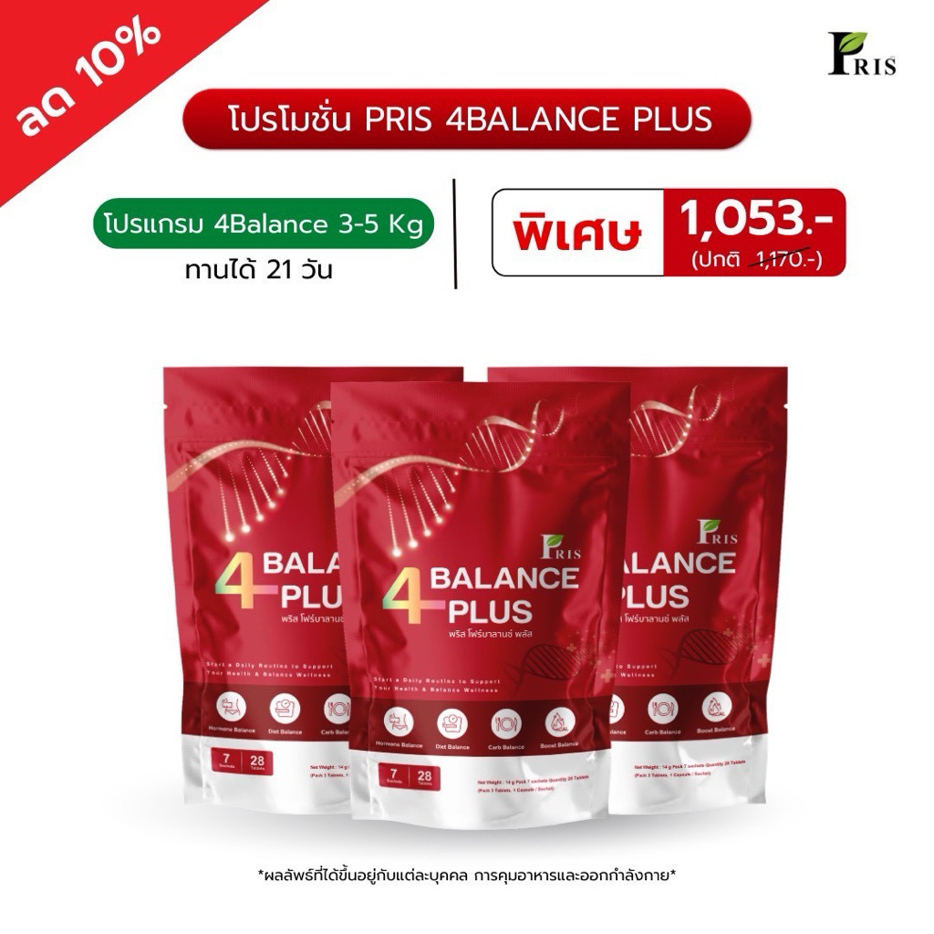 Flash sale  ‼️ วิตามินบาลานซ์ pris4balanceplus (ตะกร้าบริษัทโดยตรง)