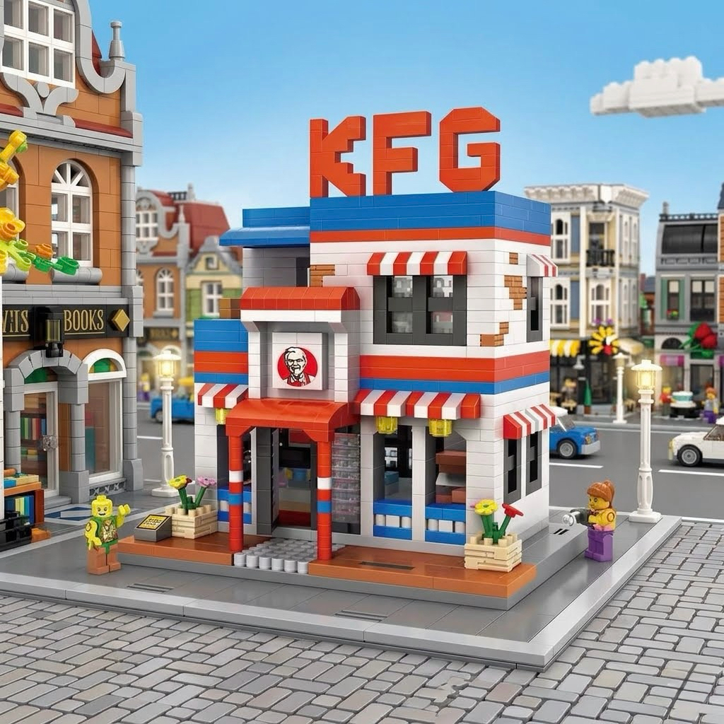 🍀 ตัวต่อนาโน ร้านไก่ทอด kfc loz (กล่องไม่สวย)