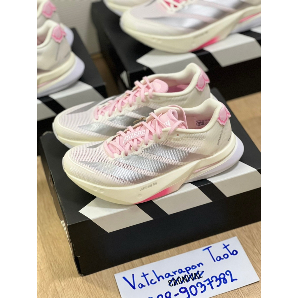 [ PREORDER ] รองเท้าวิ่ง adidas adizero boston 13 สี Cherry Blossom รหัส JQ9667 & JQ9666