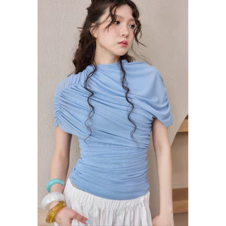 LAYER TOP เสื้อผ้าตาข่ายดีเทลเลเยอร์แน่นๆ ผ้าดีมีซับใน คัตติ้งเนี๊ยบพร้อมซิปหลัง แมทช์กับกางเกงทรงไหนก็รอด