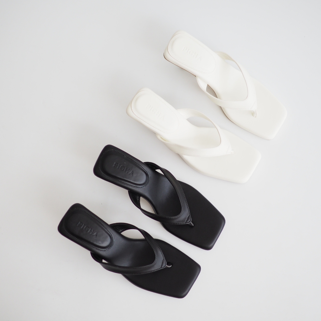 PICHA SHOES ส้นสูง 3 นิ้วที่ไม่อยากถอด 🤍 พื้นนุ่มพิเศษ เดินสบาย ใส่ได้ตั้งแต่เช้าจนเย็น แมตช์ง่ายทั้งสีดำและสีครีม