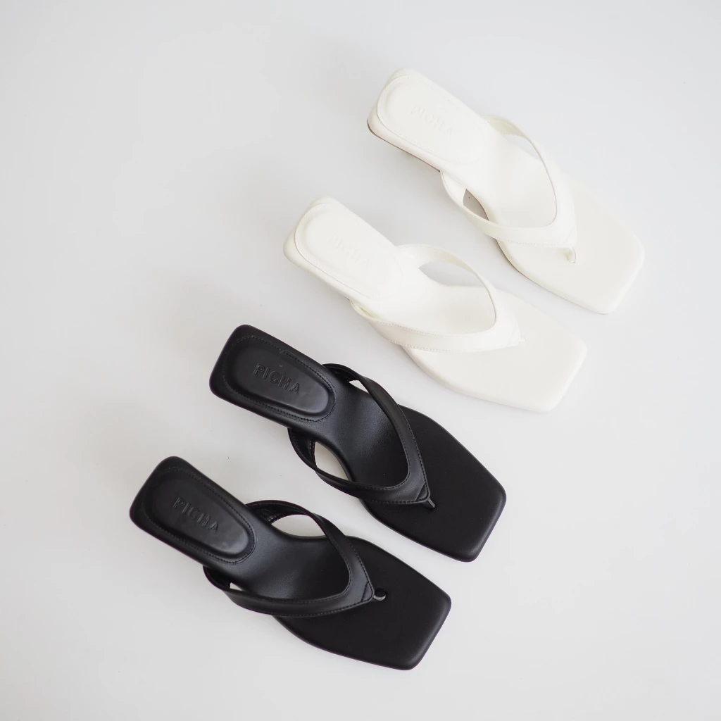 PICHA SHOES ส้นสูง 3 นิ้วที่ไม่อยากถอด 🤍 พื้นนุ่มพิเศษ เดินสบาย ใส่ได้ตั้งแต่เช้าจนเย็น แมตช์ง่ายทั้งสีดำและสีครีม