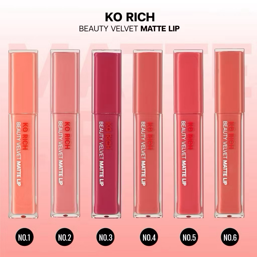 ลิปกำมะหยี่ เคโอริช Velvet Matte Lip Ko Rich แท้100% พร้อมส่ง